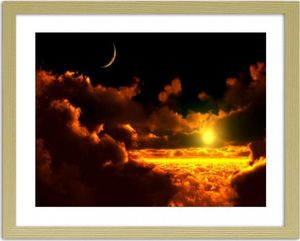 Feeby Obraz w ramie naturalnej, Zachód słońca w chmurach 120x80 1