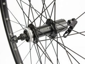XMX Koło tylne 29"-28" DISC piasta Shimano FH-TX505 kaseta 8-9-10 rzędów, hamulec tarczowy Center Lock, obręcz nitowana, szprychy czarne Uniwersalny 2