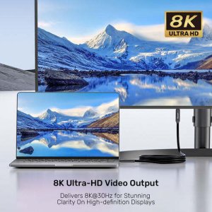 Unitek Kable optyczne USB-C (10Gbps, PD60W, 8K@30Hz) 5m 4