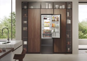 Lodówka Haier 3D 60 Series 7 No Frost 414 L wysokość 205 cm ciemny nierdzewna stal Ledusskapis HTW7620DNMP 14