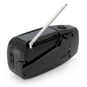 Radio Streetz S80 Crank Radio, solar panel, black 3