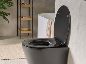Deska bidetowa Beliani Deska sedesowa PUTUMAYO Wolnoopadająca Duroplast Czarny 2