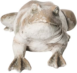 Beliani Figurka ogrodowa CARAPELLE Żaba Beżowy 5