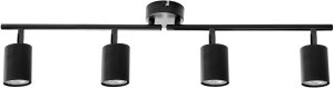 Lampa sufitowa Beliani Lampa spot 4-punktowa NYANDO Metal Czarny 5