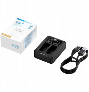 Ładowarka do aparatu JJC Podwójna Ładowarka Usb-c Na 2x Akumulator Bateria Fuji Np-w126 / Np-w126s / Dch-w126tc 4