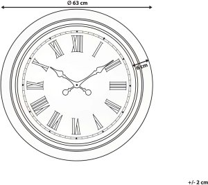 Beliani Zegar ścienny VILLENA 63 cm Czarny 3