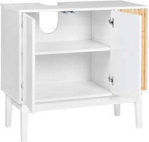 Beliani Szafka pod umywalkę NUBES 80 cm 35 cm 74 cm Biały 5