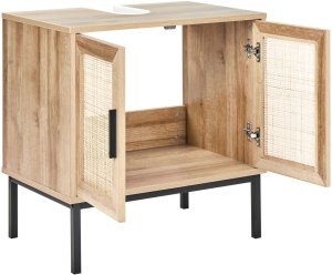 Beliani Szafka pod umywalkę ROSELL 60 cm  Jasnobrązowy 4