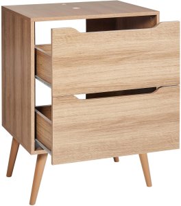 Beliani Szafka pod umywalkę CARIACICA 60 cm Jasnobrązowy 4