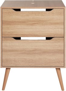 Beliani Szafka pod umywalkę CARIACICA 60 cm Jasnobrązowy 5