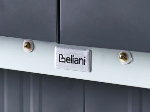Beliani Domek narzędziowy CIRELLA 194 cm 118 cm Grafitowy 9