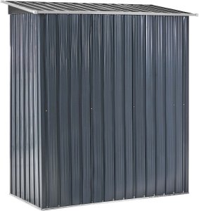 Beliani Domek narzędziowy AISONE 150 cm 89 cm Grafitowy 7