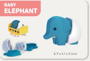 Figurka HalfToys Figurki magnetyczne 3D safari Lew i Słoń Half Toys 3+ 15