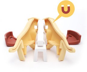 Figurka HalfToys Figurki magnetyczne 3D safari Lew i Słoń Half Toys 3+ 19