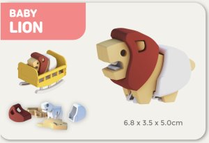 Figurka HalfToys Figurki magnetyczne 3D safari Lew i Słoń Half Toys 3+ 22
