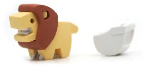 Figurka HalfToys Figurki magnetyczne 3D safari Lew i Słoń Half Toys 3+ 5