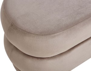 Beliani Ławka welurowa beżowoszara ELLENDALE 5