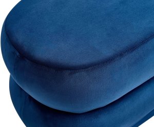 Beliani Ławka welurowa granatowa ELLENDALE 5
