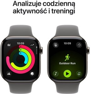 Smartwatch Apple Watch 11 GPS + Cellular 42mm Natural Titanium Sport Band S/M Grafitowy  (MF8M4WF/A) 4