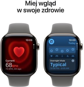 Smartwatch Apple Watch 11 GPS + Cellular 42mm Natural Titanium Sport Band S/M Grafitowy  (MF8M4WF/A) 5