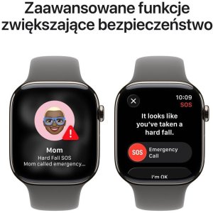 Smartwatch Apple Watch 11 GPS + Cellular 42mm Natural Titanium Sport Band S/M Grafitowy  (MF8M4WF/A) 6