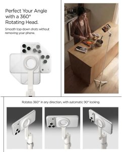 Selfie stick Spigen MagSafe Tripod Selfie Stick, dune beige (AMP11373) 12
