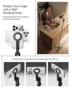 Selfie stick 4kom.pl Spigen MagSafe Tripod Selfie Stick, black (AMP11372) 12
