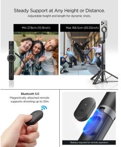 Selfie stick 4kom.pl Spigen MagSafe Tripod Selfie Stick, black (AMP11372) 14