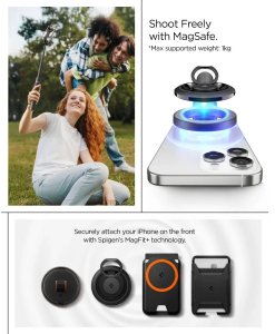 Selfie stick 4kom.pl Spigen MagSafe Tripod Selfie Stick, black (AMP11372) 9