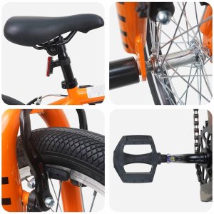 vidaXL vidaXL BMX 16 Cali dla dzieci w wieku 5-8 lat pomarańczowy 4
