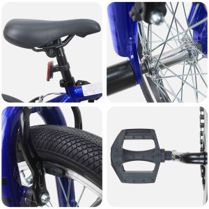 vidaXL vidaXL BMX 16 Cali dla dzieci w wieku 5-8 lat Ciemnoniebieski 4
