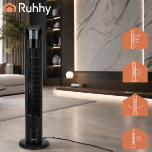 Termowentylator Ruhhy Wentylator kolumnowy 90cm czarny + pilot Ruhhy 15