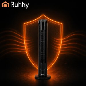 Termowentylator Ruhhy Wentylator kolumnowy 90cm czarny + pilot Ruhhy 21
