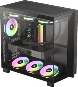 Obudowa GameMax GameMax NEX C53 BK zabezpieczenia & uchwyty komputerów Czarny 6