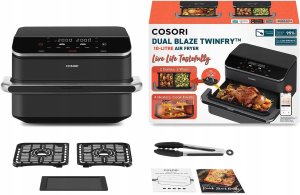 Frytkownica beztłuszczowa Cosori Cosori Frytkownica beztłuszczowa Dual Blaze TwinFry Air Fryer 10L 2800W 2