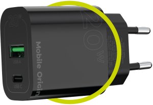 Ładowarka PNY Mobile Origin PD20W MO12 ścienna 1 USB-A 1 USB-C (FRL-PD20W-MO12-BLK) 11