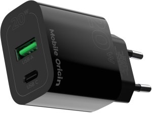 Ładowarka PNY Mobile Origin PD20W MO12 ścienna 1 USB-A 1 USB-C (FRL-PD20W-MO12-BLK) 6
