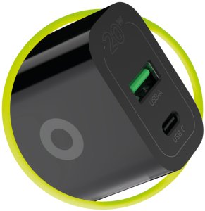 Ładowarka PNY Mobile Origin PD20W MO12 ścienna 1 USB-A 1 USB-C (FRL-PD20W-MO12-BLK) 8