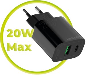 Ładowarka PNY Mobile Origin PD20W MO12 ścienna 1 USB-A 1 USB-C (FRL-PD20W-MO12-BLK) 9