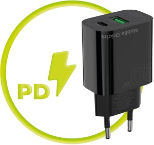 Ładowarka PNY Mobile Origin PD20W MO12 ścienna 1 USB-A 1 USB-C (FRL-PD20W-MO12-BLK) 10