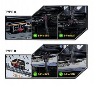 EZDIY-FAB Przewód przedłużacz do GPU 8 Pin RVS EZDIY-FAB Unifas ARGB 30 cm czarny 4