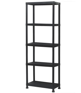 EkoStick Regał Magazynowy Garażowy Warsztatowy łazienkowy Plastikowy Czarny 171x61cm 11