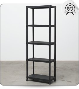 EkoStick Regał Magazynowy Garażowy Warsztatowy łazienkowy Plastikowy Czarny 171x61cm 2