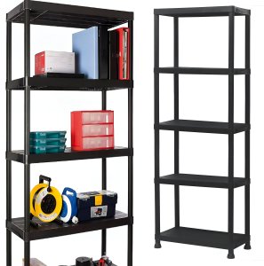 EkoStick Regał Magazynowy Garażowy Warsztatowy łazienkowy Plastikowy Czarny 171x61cm 8