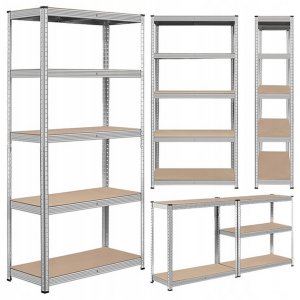 EkoStick Regał Metalowy 3szt Narożny Magazynowy Warsztatowy Garażowy 180x250 14