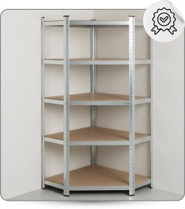 EkoStick Regał Metalowy 3szt Narożny Magazynowy Warsztatowy Garażowy 180x250 3