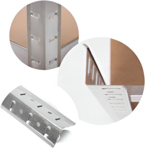 EkoStick Regał Metalowy 3szt Narożny Magazynowy Warsztatowy Garażowy 180x250 7