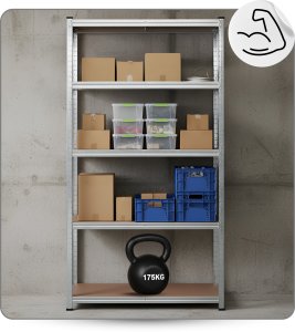 EkoStick Regał Metalowy 3szt Narożny Magazynowy Warsztatowy Garażowy 180x250 10