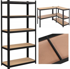 EkoStick Zestaw 2szt Regał magazynowy garażowy warsztatowy metalowy 875kg 180x90cm 2