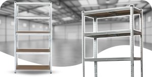 EkoStick Zestaw regał magazynowy garażowy warsztatowy metalowy 875kg 180x90cm 2 sztuki 12